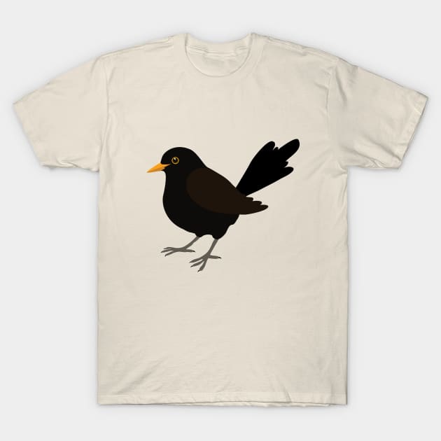 Blackbird digital drawing T-Shirt by Bwiselizzy